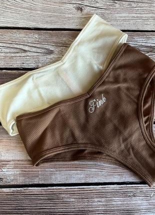 Набор хлопковые трусики victoria’s secret pink оригинал