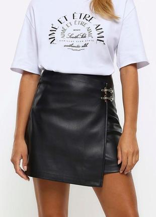 Юбка кожзам от river island