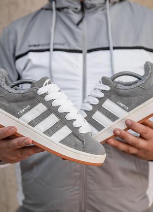 Чоловічі кросівки зимні адідас adidas grey white winter (36рр - 45рр) жіночі кросівки зимні адідас, кроссовки мужские зимние