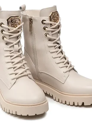 Кожаные ботинки на шнурках guess