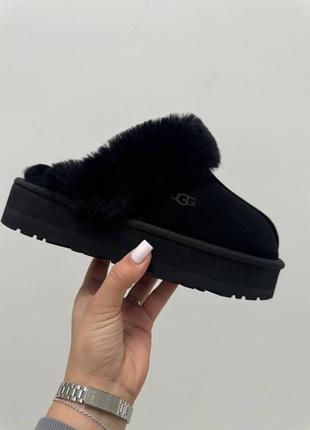 Угги ugg Fuzz Brook Mørkeblå bluse med ballonærmer og rund hals