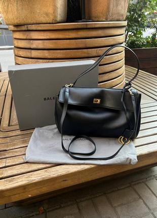 Сумка balenciaga rodeo black/gold