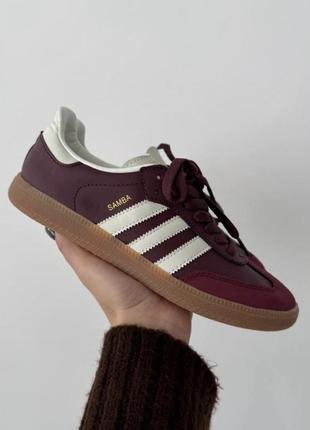 Кросівки adidas samba «maroon» premium