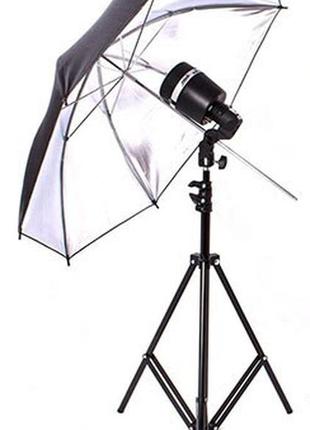 Комплект sy8000kit-w: відома студійна фотоспалах (патронова) godox — sy8000 + стійка 2.8 м + парасолька на просвіт