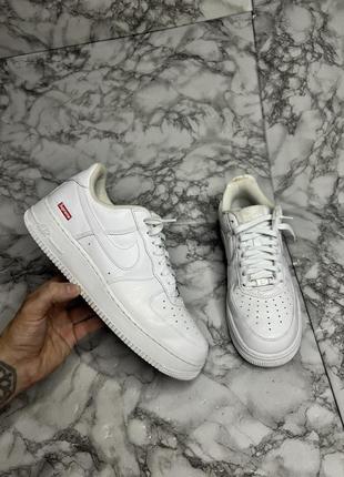 Кроссовки кожа натуральная nike air force 1 x supreme оригинал размер 44 28 см
