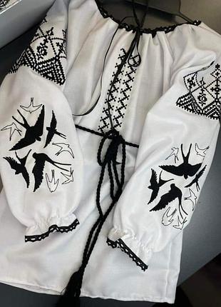 Вышитое платье рубашка