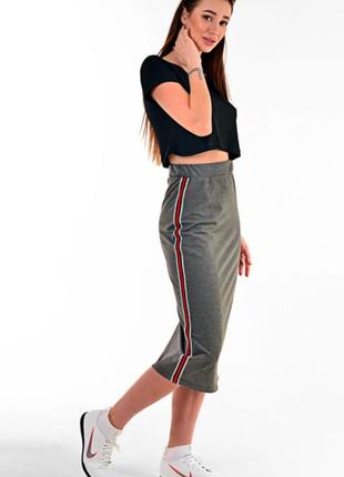 Костюм, комплект котоновий юбка та топ, розмір s