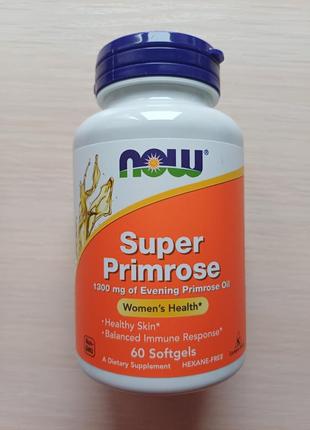 Примула вечірня, 60 капсул,  now foods iherb usa, примула вечерняя