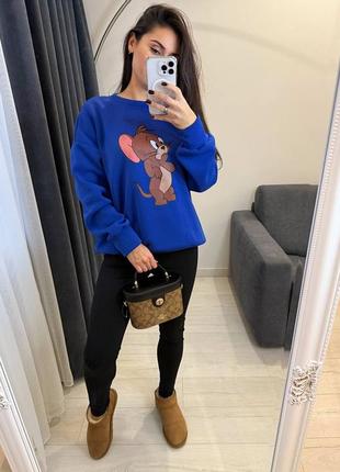 Теплый костюм свитшот + лосины свитшот из джори