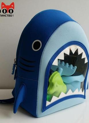 Дитячий 3d рюкзак "акула" (nhb186) nohoo.