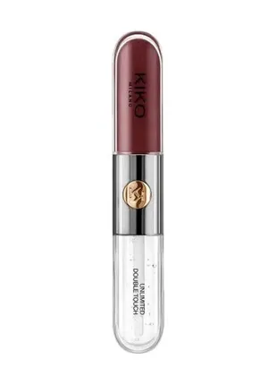 Рідка помада для губ kiko milano unlimited double touch 122 bordeaux, 6 мл