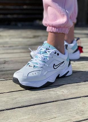 Женские кроссовки  nike m2k Slam essential white black blue