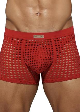Чоловіча сексуальна спідня білизна arjen kroos, сітчасті повітропроникні труси боксери брифи червона сітка м'які еластичні плавки xxl