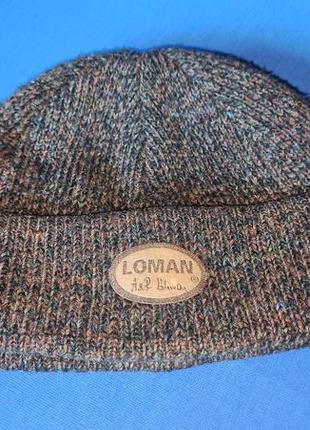 Шапка мужская loman шерстяная с подворотом