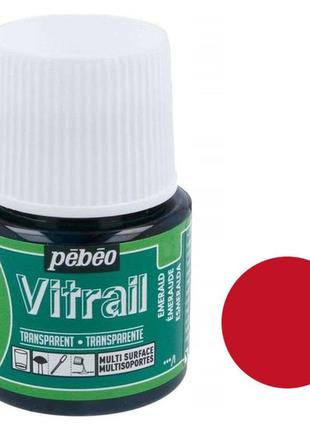 Краска витражная pebeo vitrail на основе растворителя малиновый 45 мл (p-050-012)