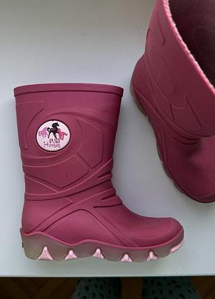 Резиновые сапоги розовые 26/26