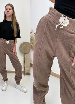 Теплые флисовые штаны для девочки