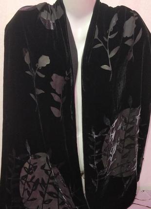 Оксамитовий палантин шарф (шовк +віскоза) 83