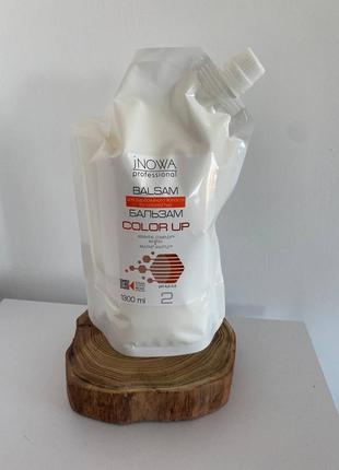 Бальзам для фарбованого волосся з лецитином 1300мл lecithin complex balsam color up jnowa professional
