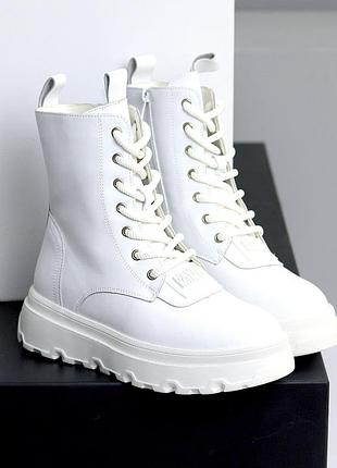 Черевики жіночі шкіряні білі