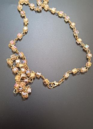 Намисто вінтаж сплав скло