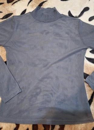 Гольф сетка серая