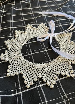 Кольє з бісеру, намисто з бісеру, силянка з бісеру, перли, перлинки, намисто з перлин
