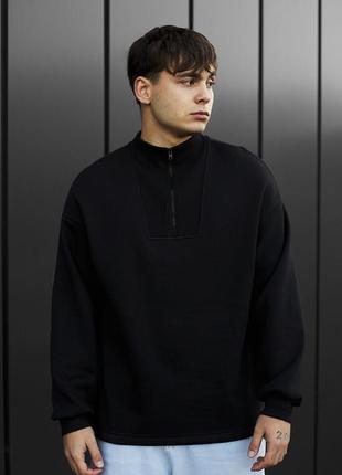Флісовий світшот staff black zip oversize fleece