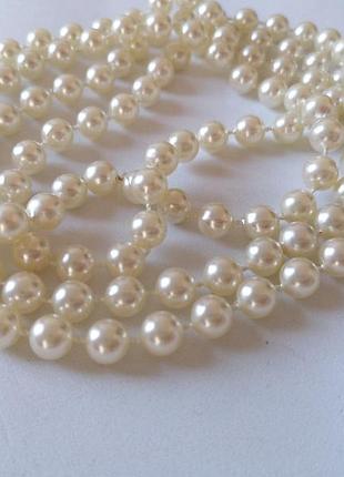 Длинное ожерелье из жемчужин3 фото