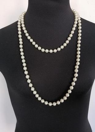 Довге намисто із перлин