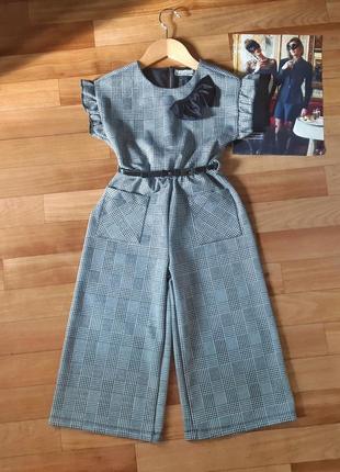 Стильный нарядный комбинезон, брюки кюлоты, платье, платье piazza italia 5-6лет2 фото