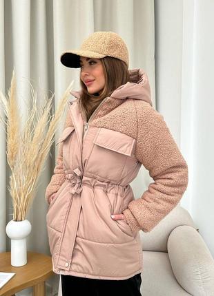 Теплая женская куртка на зиму, до -25, xs,s,m,l беж, молоко, черный, мокко
