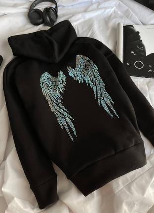 Худи стильное 😍 3-нить на флисе (футер с начесом)
размер: 1р (42-44), 2р (46-48)
цвета: черный