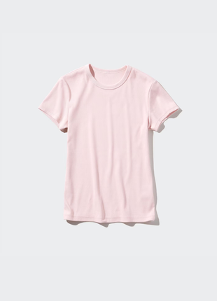 Мяка футболка в рубчик uniqlo