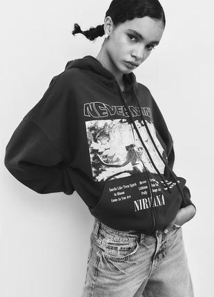 Худи толстовка с капюшоном h&m - xs, s с начесом