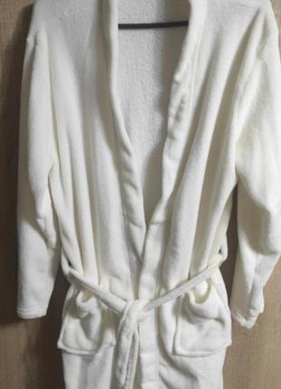 Мягкий халатик молочного цвета с-м