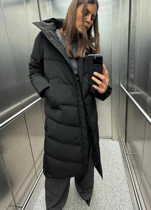 Пуховик zara подовжений
