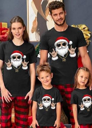 Новорічні футболки для всієї сімʼї, фемелі лук