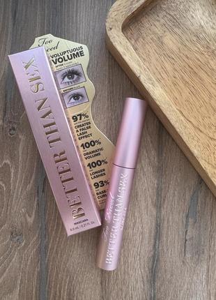 Too faced better than sex mascara - тушь для объема ресниц black