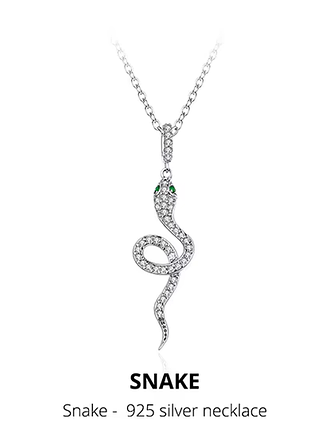 Серебряное колье "змея"