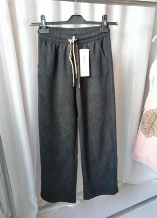 Брюки velvet вельвет рубчик утеплені з кишенями, талія прошита гумка не перекручується плюс додатков