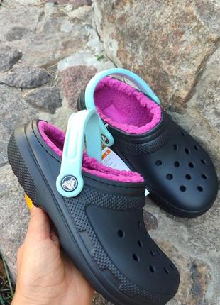 Крокс кроксы crocs kids classic i am shark black