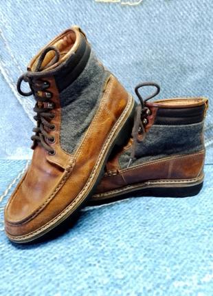 Ботинки мокасины кожа ткань wolverine 1883 ricardo