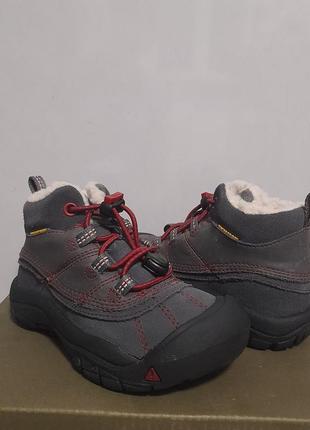 Зимние кожаные ботинки, черевики keen us9/25-26/16см. новые