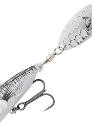 Тейл-спинер savage gear 3d sticklebait tailspin 80mm 18.0g black silver