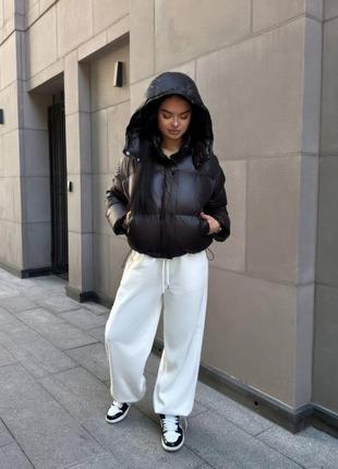 Куртка пуффер оверсайз вкорочена