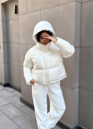 Куртка пуффер оверсайз вкорочена