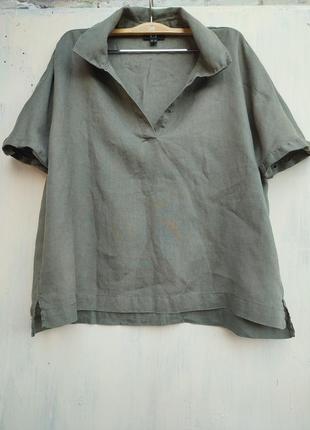 Блуза с коротким рукавом 100% лён