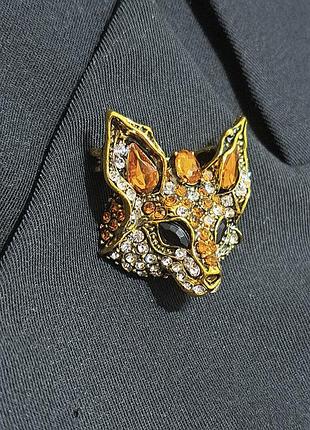 Брошь лиса лисичка в стиле heidi daus.