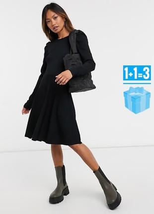 🥰 плотное платье с объемными рукавом yas
